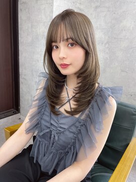 リミットバイアフィナー 大宮店(limit by Afinar) レイヤーカット/ブリーチなしダブルカラー/オリーブベージュ