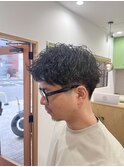 アップバングパーマ