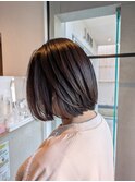 オリーブベージュカーキグレージュハイライトグラデーション