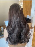 大人かわいい透明感イルミナカラー艶髪ラベンダーベージュ