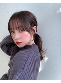 髪質改善レイヤーカット前髪カット顔周りレイヤー暗めカラー銀座