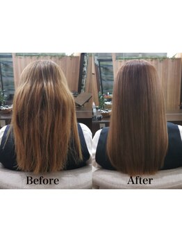 雨の日でもお手入れのしやすいnaturalな仕上がりに!今までにない手触りの艶髪に!(髪質改善/トリートメント)