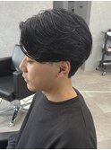 メンズセンターパートパーマニュアンスパーマナチュラル刈り上げ