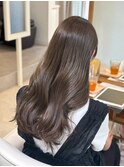 透明感グレージュロング