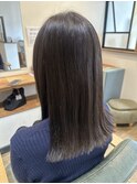 着物ヘア/大人ガーリー/ダークアッシュ/似合わせカット/蟹江