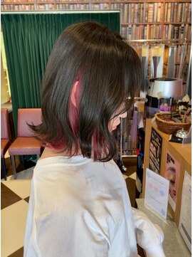 アース いわき店(HAIR&MAKE EARTH) インナーピンク×外ハネボブ