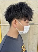 波巻きスパイラルパーマメンズパーマメンズカットスパイラル眉毛