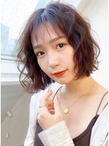 ヘアーブリーズ(hair breeze) 韓国風ボブパーマ/夏カラー/小顔ミディアムブリーチなしレイヤー