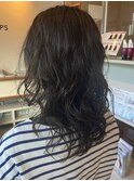 ミディアムパーマヘアレイヤーパーマコテ巻きパーマロングパーマ