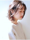 【morio成増】夏　耳かけ　毛先パーマ　外ハネボブ