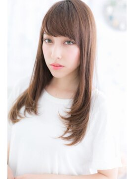 ミック ヘアアンドメイク アップ 駒込店(miq Hair&Make up) ロングレイヤー＆斜めバングで…大人カッコイイ女性に！b