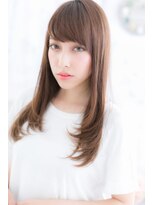 ミック ヘアアンドメイク アップ 駒込店(miq Hair&Make up) ロングレイヤー&斜めバングで…大人カッコイイ女性に!b