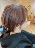 ショコラアッシュ×耳かけショートボブ