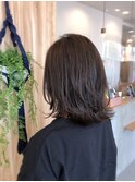 20代30代大人可愛い♪艶感アッシュカラー×小顔外ハネミディ
