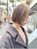 「NUDE」#前下りボブミニボブ10代20代30代40代大人ショートボブ