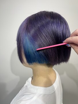 ウェーブス 大宮門街店(wave's) ラベンダー×水色カラー wave's門街 唯