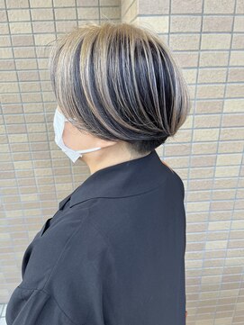 クレス 本川越店 ハンサムショート×デザインハイライト