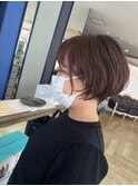 丸みが可愛い!ショートボブ