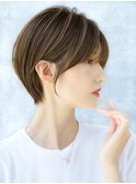 前髪あり大人小顔ショート30代40代50代【AIN.表参道】川原
