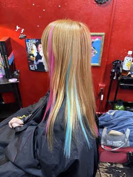 アメイズトーキョー 札幌大通(Amaz! tokyo) ブリーチヘアにシャーベット原色シールエク