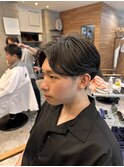 ニュアンスパーマ 刈り上げ センターパート