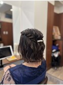 ボブのゆるふわハーフアップ♪