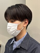 エルマーク 天王寺(L-MARK)&nbsp;黒髪マッシュナチュラルマッシュメンズヘア韓国ツーブロック