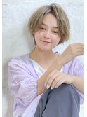 小顔ショート/ハンサムショート/グレージュ/ショートボブc