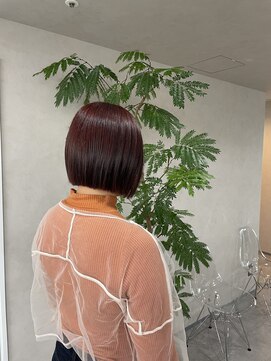 クム 横浜(qumu) 【qumu】ボブ×ピンクオレンジ