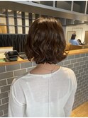波ウェーブ風パーマ