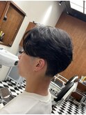 テーパーフェードナチュラルセンターパートスタイルR