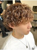プードルパーマメンズカットスパイラルパーマツイスパ波巻き