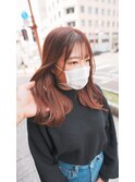 #ピンクブラウン#ブリーチなし