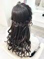 ヘアーメイクサロンアール(hair make salon R)&nbsp;リボンヘアのハーフアップ