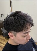 ツイストピンパーマショート