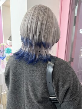 ミテ ナゴヤ(mite nagoya) デザインカラー / 裾カラー / シルバー / ブルー