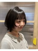 顔まわりレイヤーミニボブ