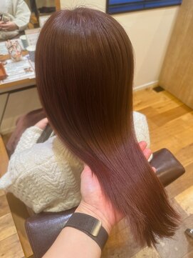テラスヘア 三条(TERRACEhair) 髪質改善カラーでつくる上品ピンクベージュ
