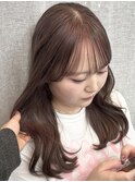 セミロングレイヤーカット顔周りレイヤーウルフハッシュカット