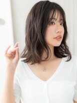モッズヘア 越谷(mod's hair)&nbsp;黒髪ローライトカラー小顔ゆるふわ外ハネくびれミディ20代30代X