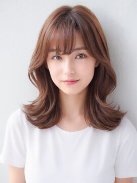 アーダーヘアサロン 森田店(ADER HAIR SALON) シースルーバング/ぱっつん前髪/韓国人風/暗髪