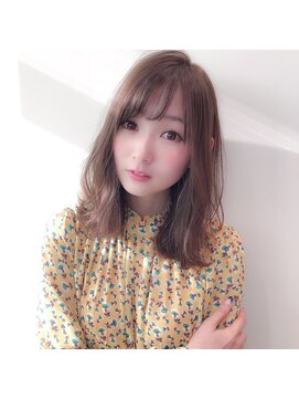 シエナ(CIENA) 【CIENA】フェードベージュのナチュラルセミロング@酒井