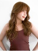 《Agu hair》フェザーバング×色っぽカールロング