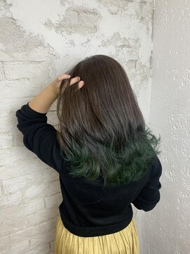 プライズ アイリス 池袋東口店(prize Iris) グリーングラデーション10代20代15400円