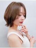 【ivy】ベージュ×くびれボブ