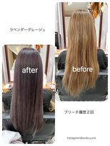 スイート ヘアデザイン(Suite HAIR DESIGN)&nbsp;ブリーチ2回 ラベンダーグレージュ
