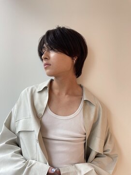 ロウ ジャム 銀座(ROW JAM) イケメン黒髪モテるネープレスショート流行モテ髪マッシュ束感