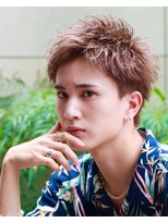 オーシャントーキョー 大阪(OCEAN TOKYO)&nbsp;アップバング ブリーチ ベリショ  メンズヘア メンズ  ショート