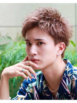 オーシャントーキョー 大阪(OCEAN TOKYO) アップバング ブリーチ ベリショ メンズヘア メンズ ショート