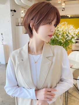 ロンドエニカ 大宮(Lond enika) 切りっぱなしボブエアリーロング美髪ピンクブラウン[大宮]